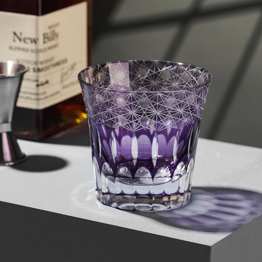 lovecove Vintage Kiriko Bourbon Purple Crystal Whisky Glass – product image 1
