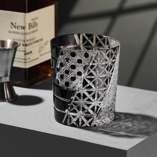 Vitraelle Vintage Kiriko Black Retro Crystal Whisky Glass – product image 1