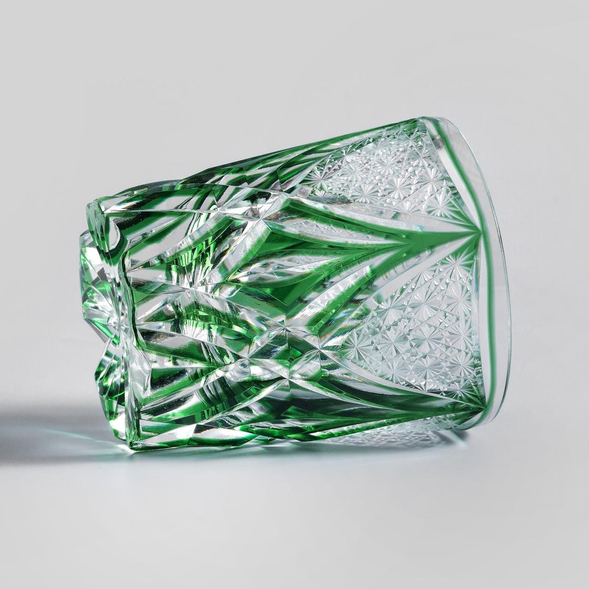lovecove Hand Cut Green Whiskey Glass – product image 6