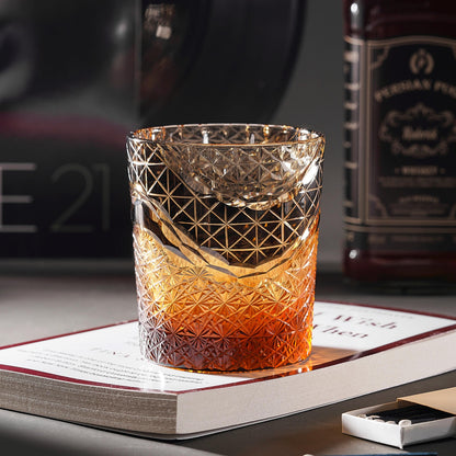 lovecove Hand Cut Black Crystal Whisky Glass - DAF9 – product image 1