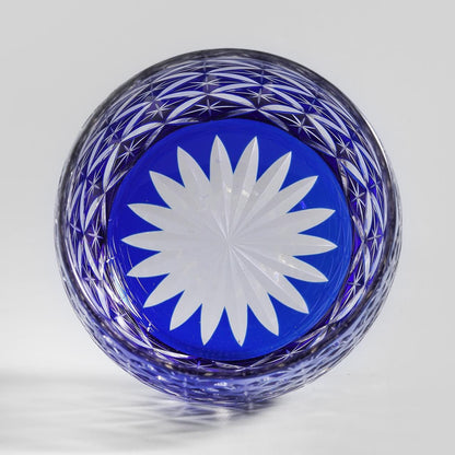 lovecove Hand-Cut Blue Whiskey Rocks Glass – product image 7