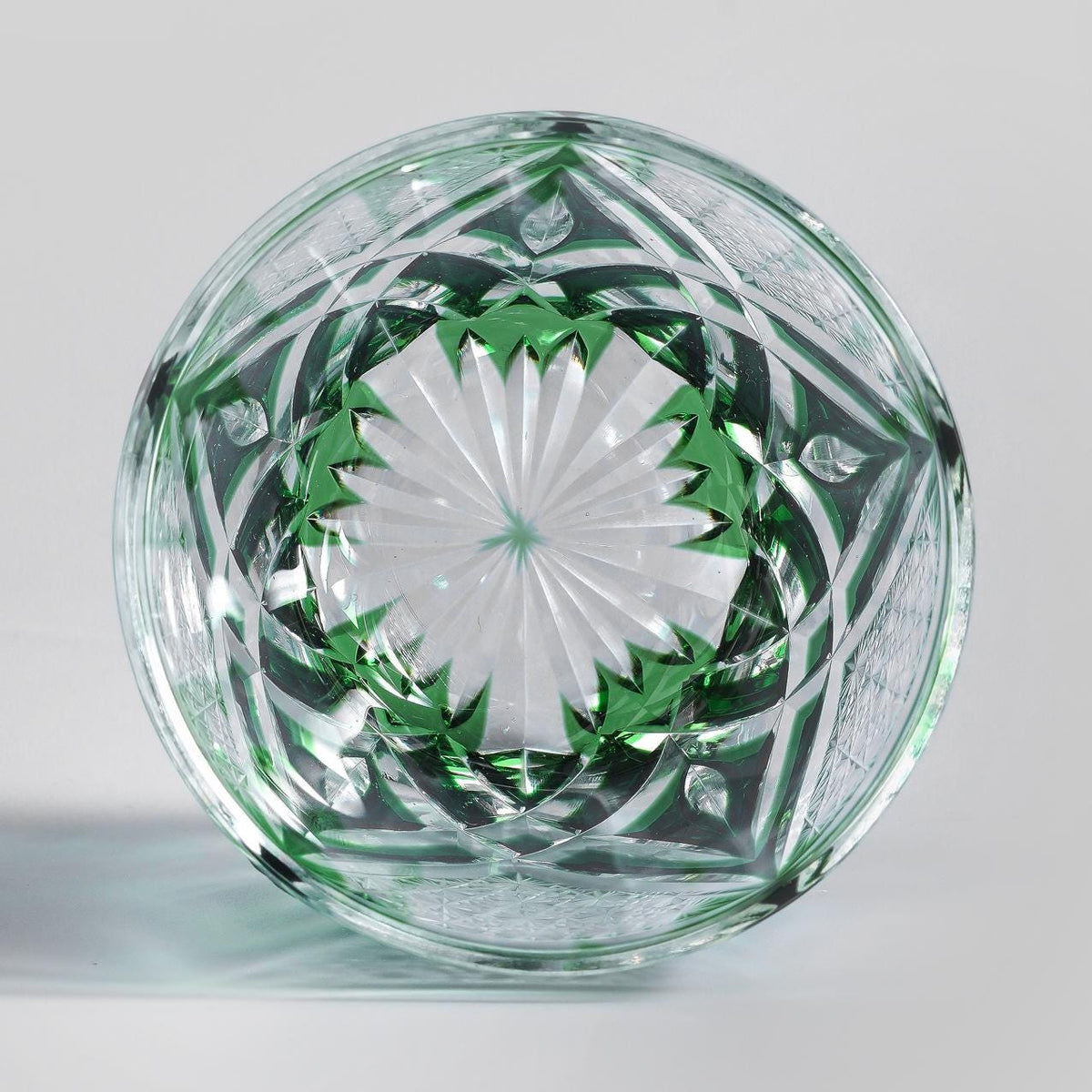 lovecove Hand Cut Green Whiskey Glass – product image 7
