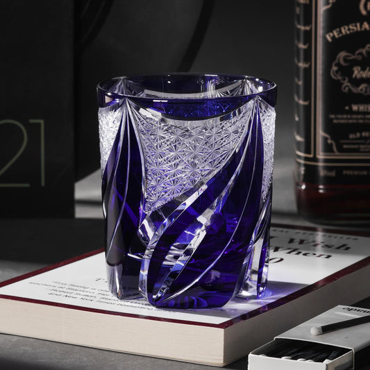 Vitraelle Hand Cut Blaze Whiskey Glass – product image 2