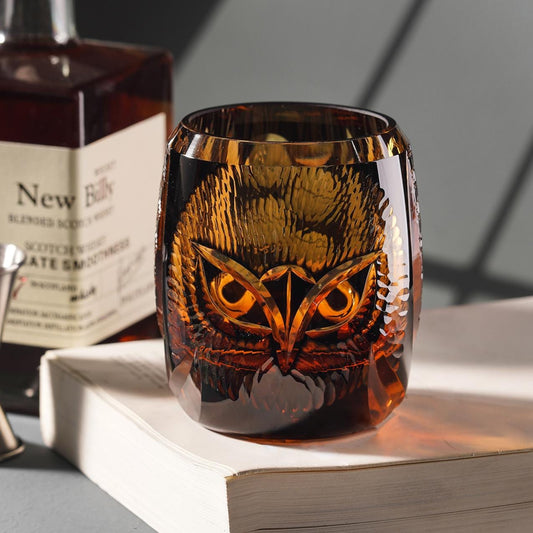 Vitraelle Vintage Owl Whisky Glass – product image 1