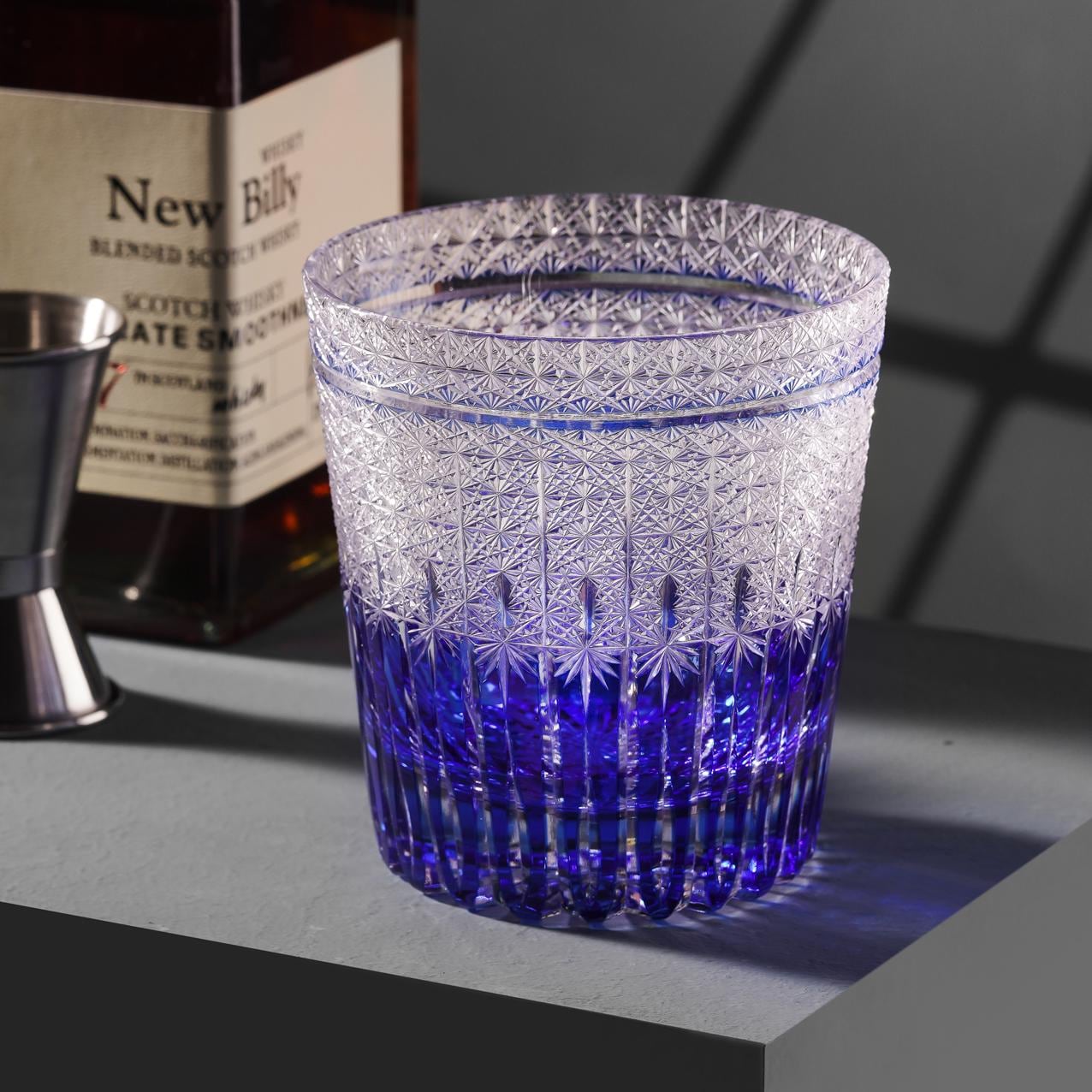 lovecove Old Fashioned Blue Whiskey Tumbler – product image 1