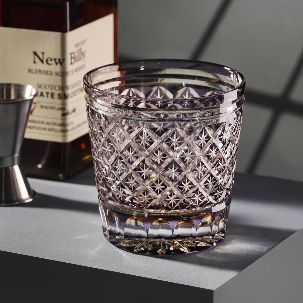 lovecove Kiriko Shining Purple Whiskey Glass – product image 1
