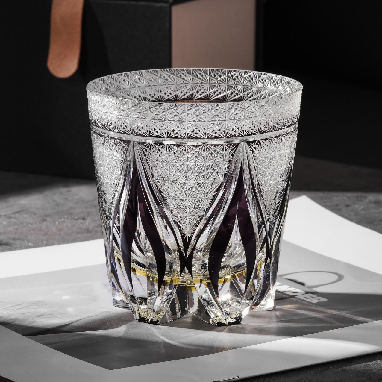 Vitraelle Hand-Cut Black Scotch Whiskey Glass – product image 2