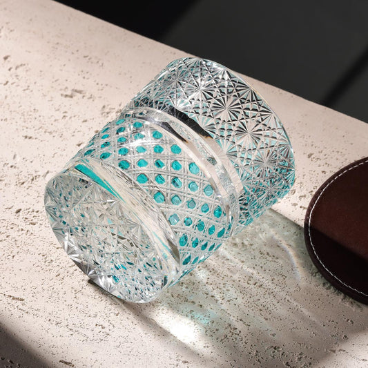 Vitraelle Hand-Carved Sparkling Whiskey Glass – product image 1
