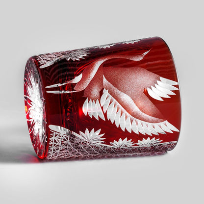 lovecove Hand-Carved Crane Whiskey Glass – product image 7