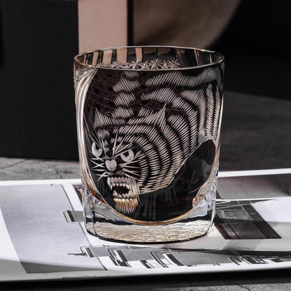 lovecove Hand-Cut Tiger Whiskey Glass – product image 2