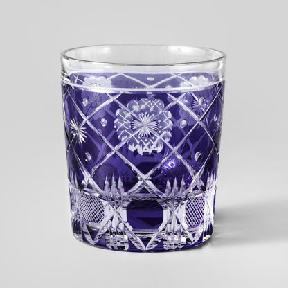 lovecove Hand-Blown Purple Flower Whisky Tumbler – product image 8