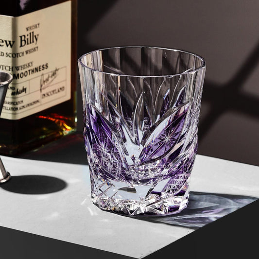 lovecove Vintage Purple Leaf Whiskey Tumbler – product image 1