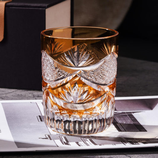 Vitraelle Hand-Cut Sunset Whiskey Glass – product image 1