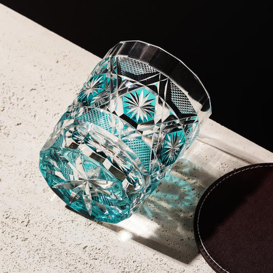 Vitraelle Satsuma Kiriko Kagome Whiskey Tumbler – product image 1