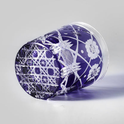 lovecove Hand-Blown Purple Flower Whisky Tumbler – product image 5