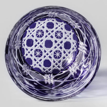 lovecove Hand-Blown Purple Flower Whisky Tumbler – product image 7