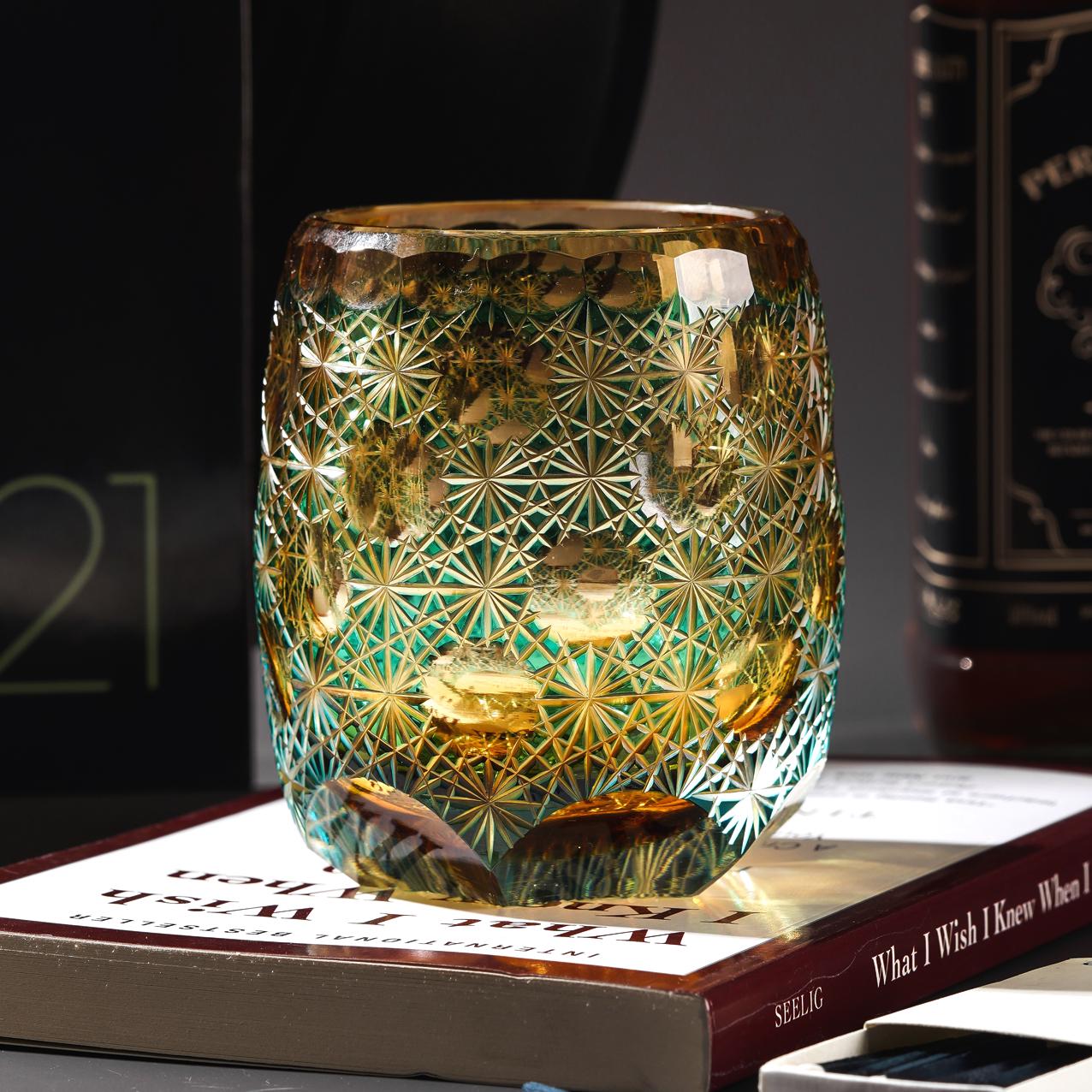 lovecove Hand-Cut Starry Whisky Glass – product image 1