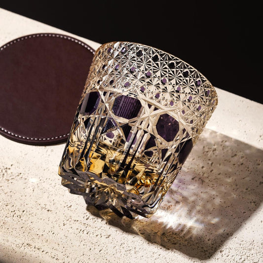 Vitraelle Hand-Carved Gemstone Whiskey Glass – product image 1