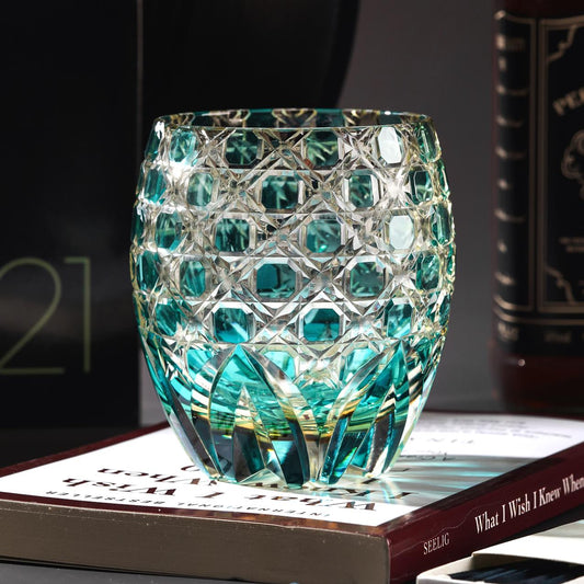 Vitraelle Hand-Cut Premium Amber Whiskey Tumbler – product image 2
