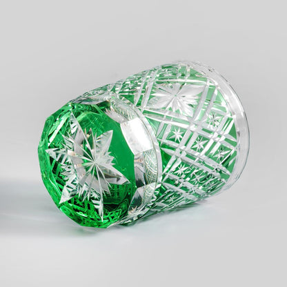 lovecove Diamond-Cut Green Rocks Glass – product image 5