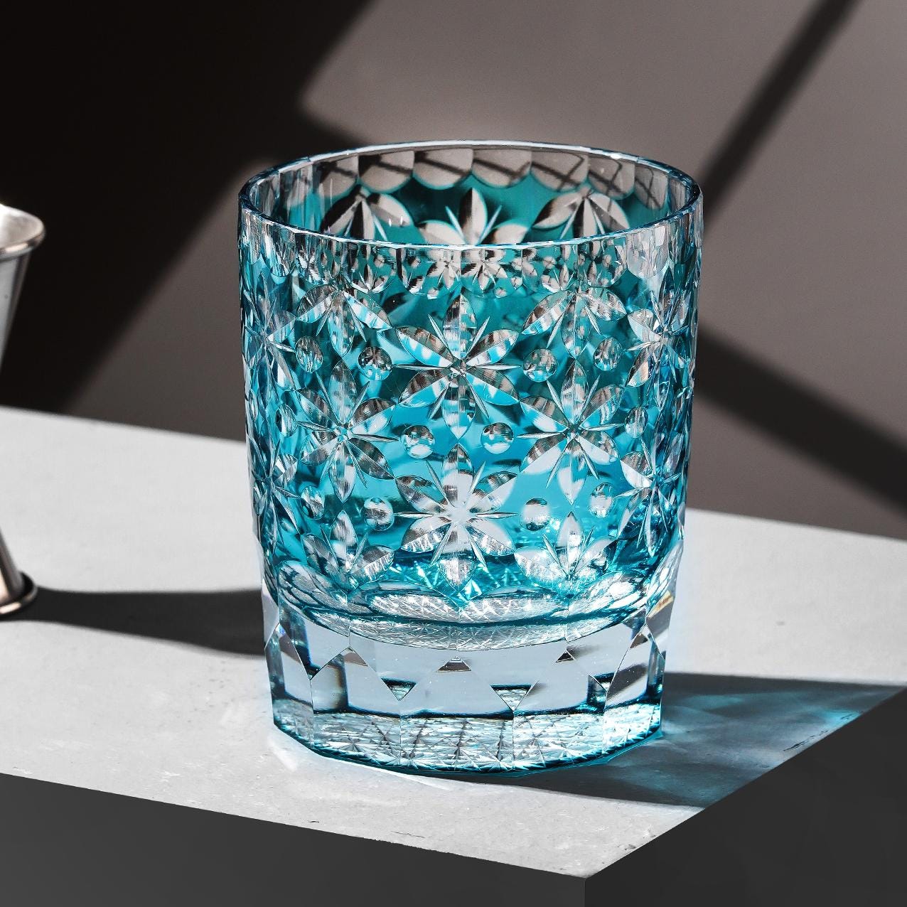 Vitraelle Kiriko Blue Sakura Whiskey Glass – product image 1