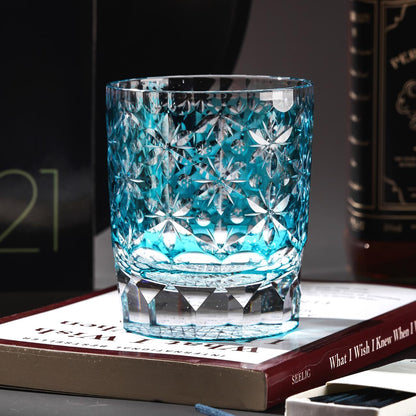 lovecove Hand-Cut Sakura Rocks Glass – product image 2