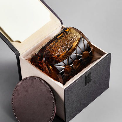 lovecove Hand-Cut Amber Whiskey Glass – product image 7
