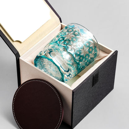 lovecove Hand-Cut Sakura Rocks Glass – product image 3