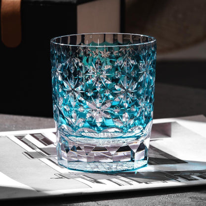 lovecove Hand-Cut Sakura Rocks Glass – product image 1