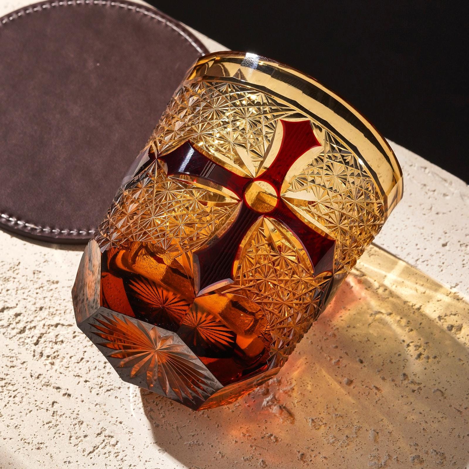Vitraelle Vintage Scarlet Cross Whiskey Glass – product image 2
