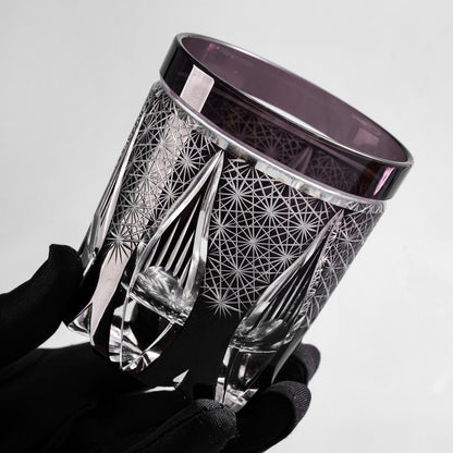 lovecove Vintage Kiriko Black Whiskey Glass – product image 3