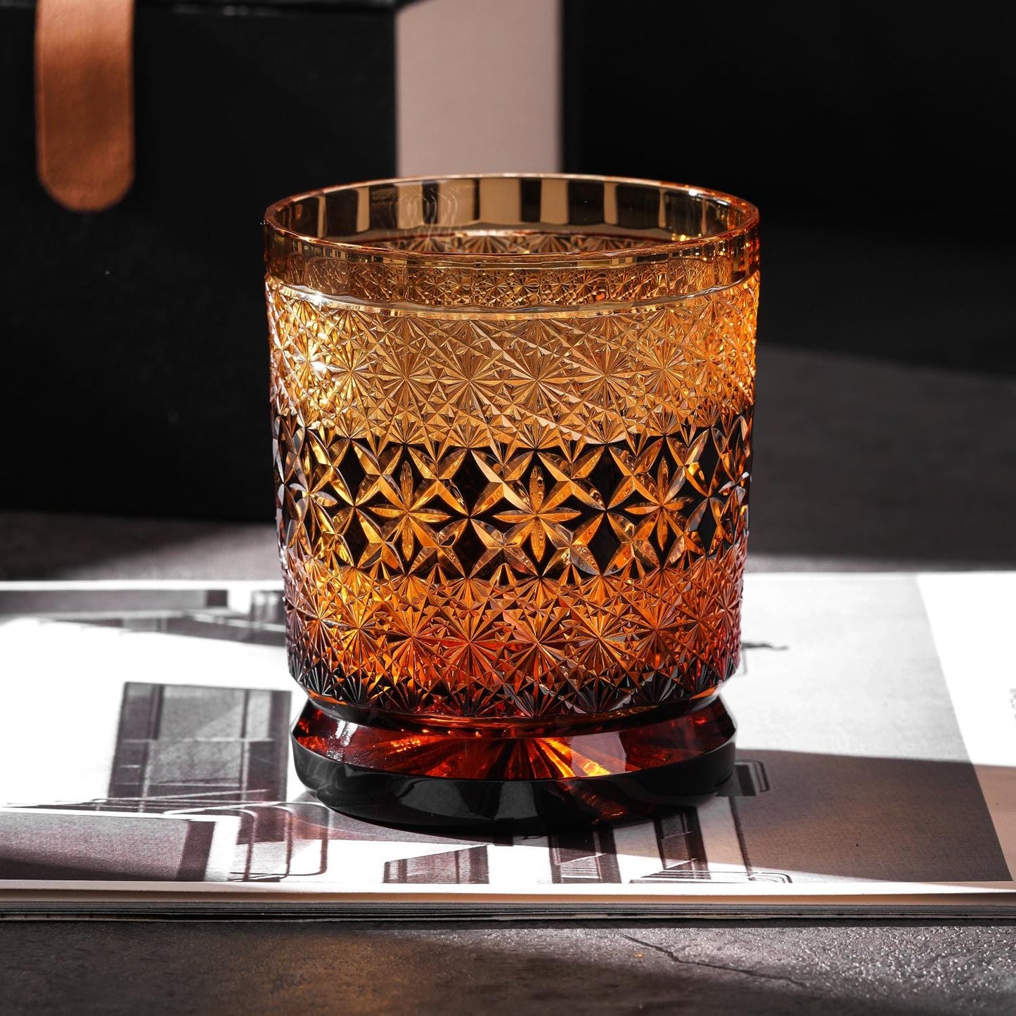 Vitraelle Old-Fashioned Amber Whisky Glass – product image 2