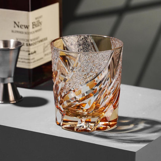 Vitraelle Vintage Kiriko Golden Flame Whiskey Glass – product image 1