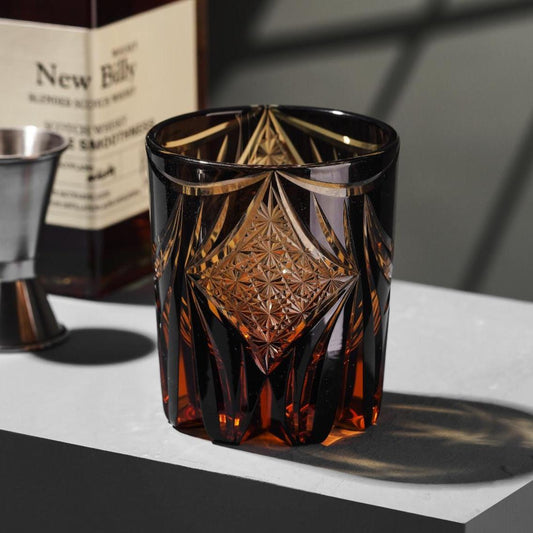 lovecove Vintage Kiriko Butterfly Crystal Whisky Glass – product image 1