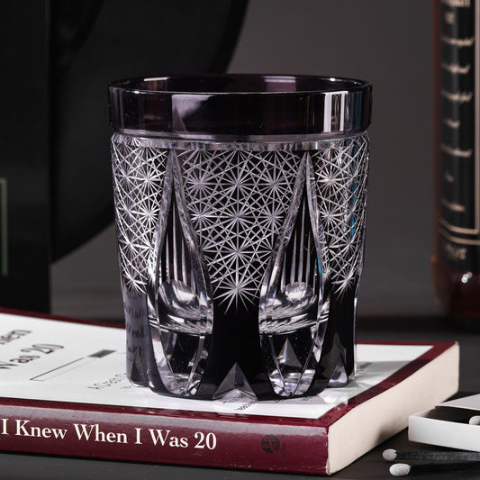 Vitraelle Vintage Kiriko Black Whiskey Glass – product image 1