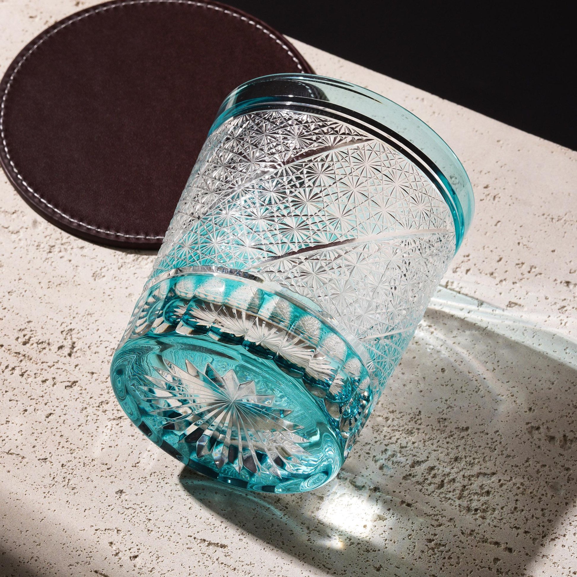 lovecove Vintage Blue Wave Whiskey Glass – product image 1