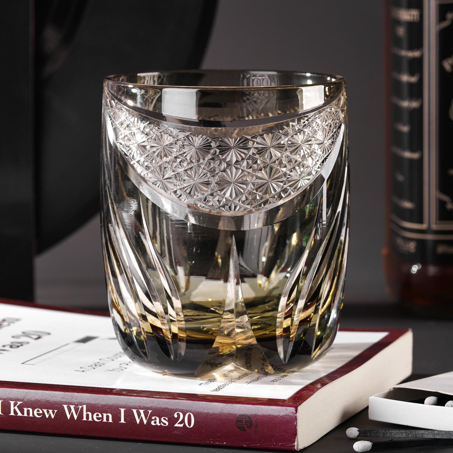 Vitraelle Engraved Gray Whiskey Glass – product image 1