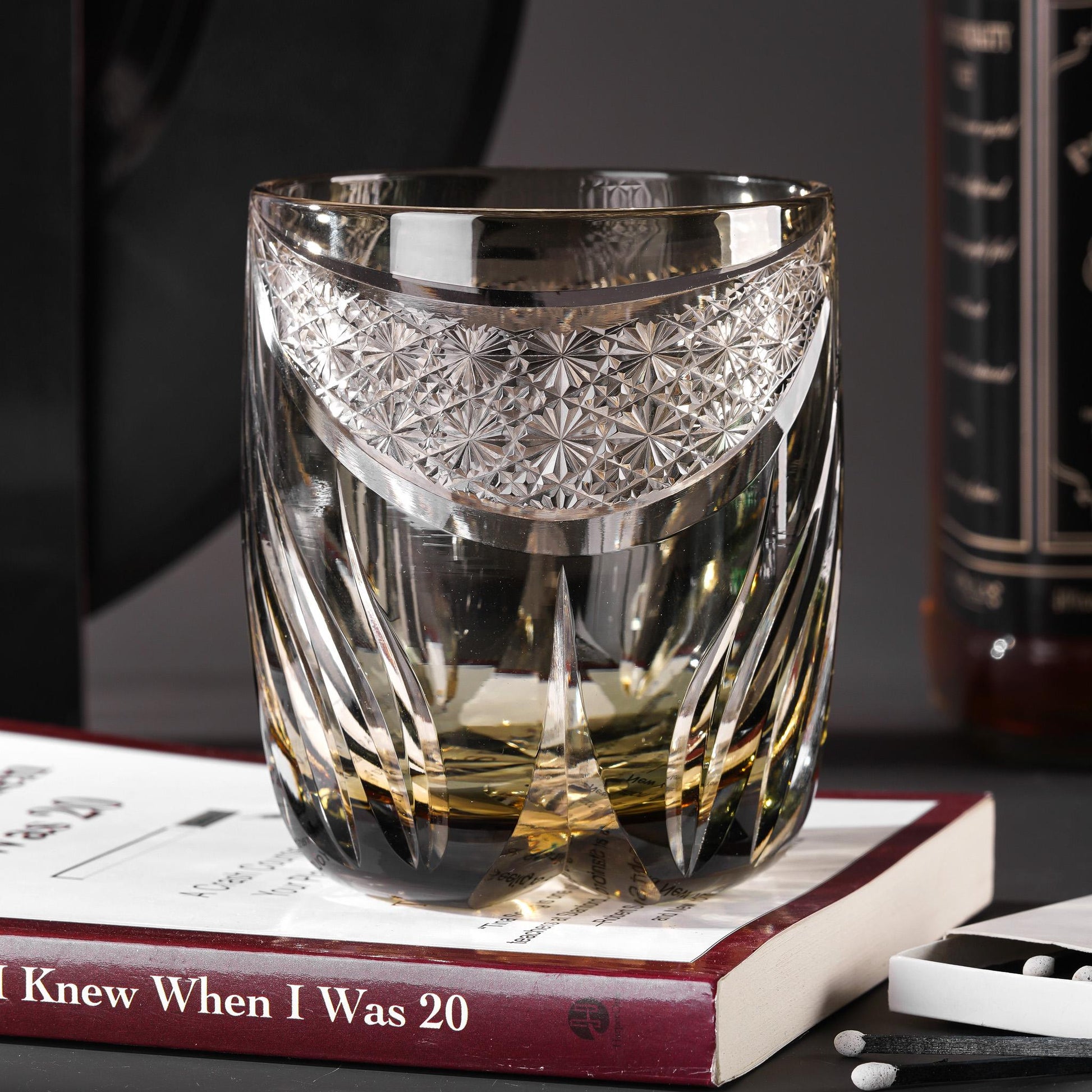 Vitraelle Engraved Gray Whiskey Glass – product image 1
