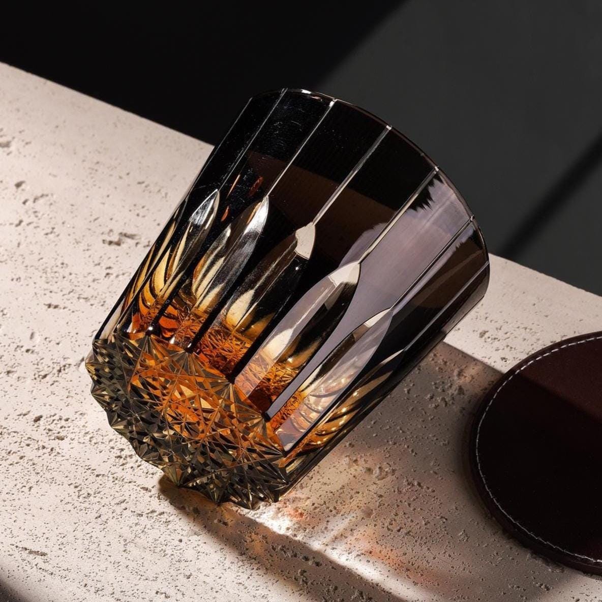 Vitraelle Kiriko Black Starlight Whiskey Glass – product image 1