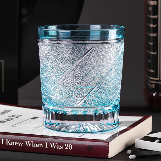 Vitraelle Hand-Cut Blue Whisky Glass – product image 1
