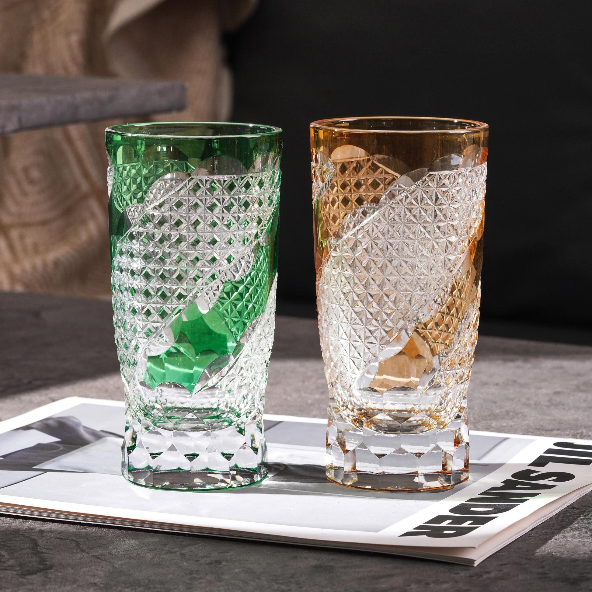 Vitraelle Hand-Cut Crystal Beer Glasses – product image 3