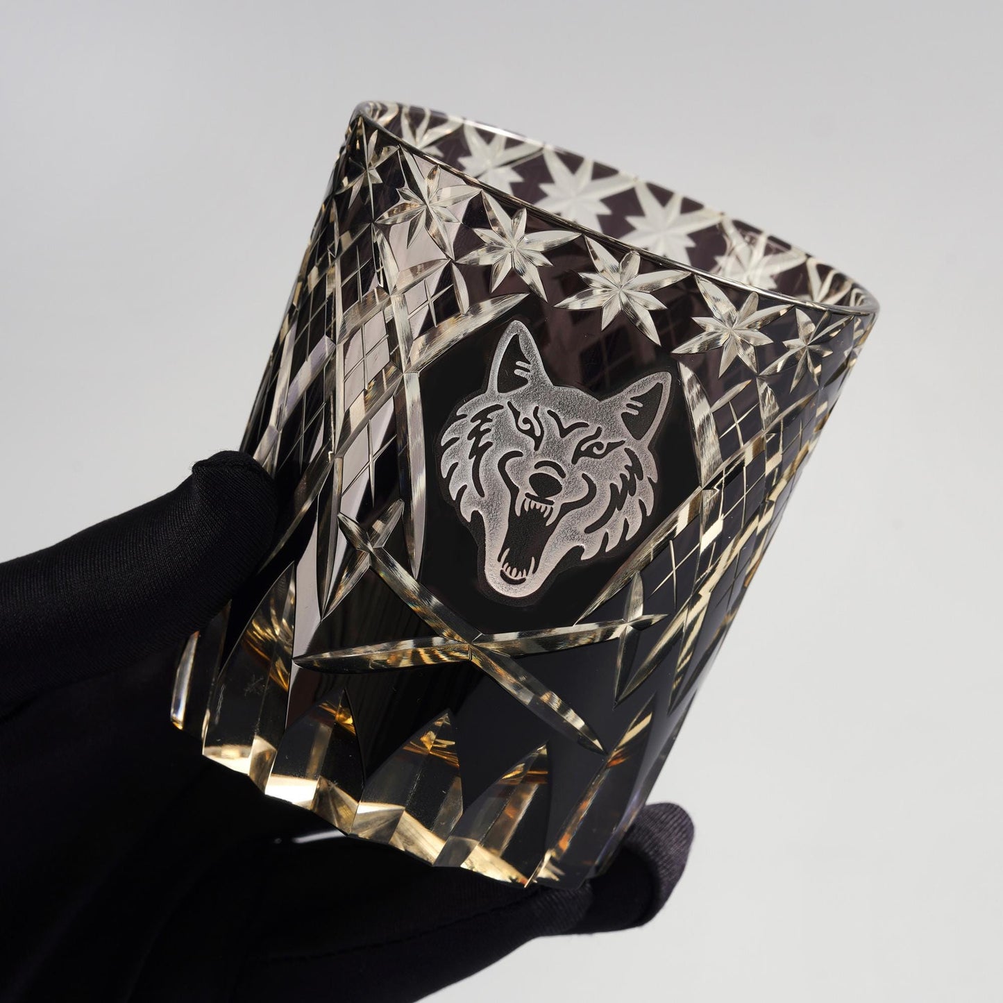 lovecove Old-Fashioned Black Wolf Whiskey Glasses – product image 4