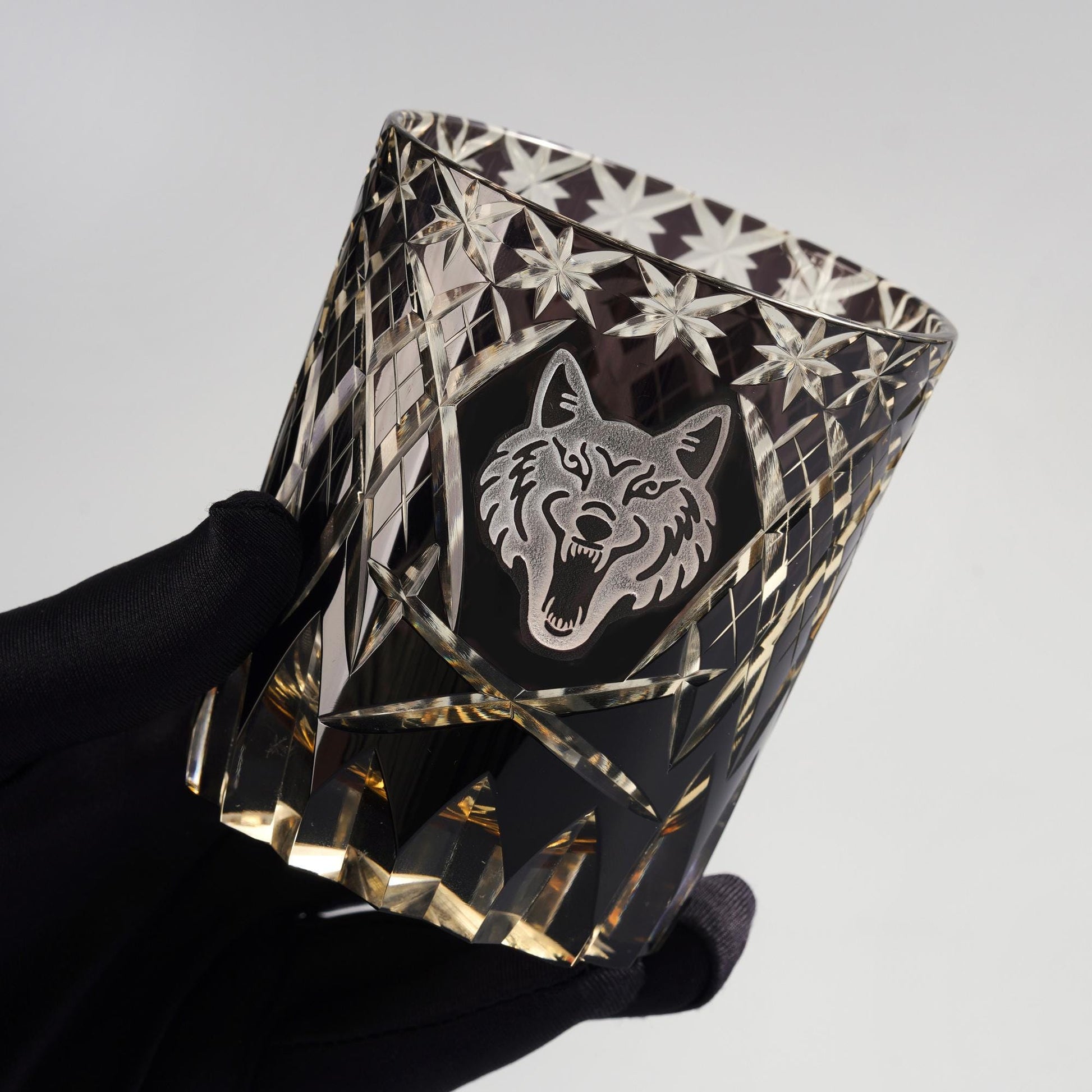 lovecove Old-Fashioned Black Wolf Whiskey Glasses – product image 4