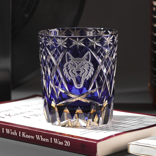 Vitraelle Hand-Cut Wolf Whiskey Glass – product image 2