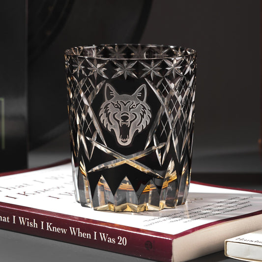 lovecove Old-Fashioned Black Wolf Whiskey Glasses – product image 1