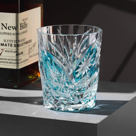 lovecove Green Leaf Crystal Whiskey Glass – product image 1