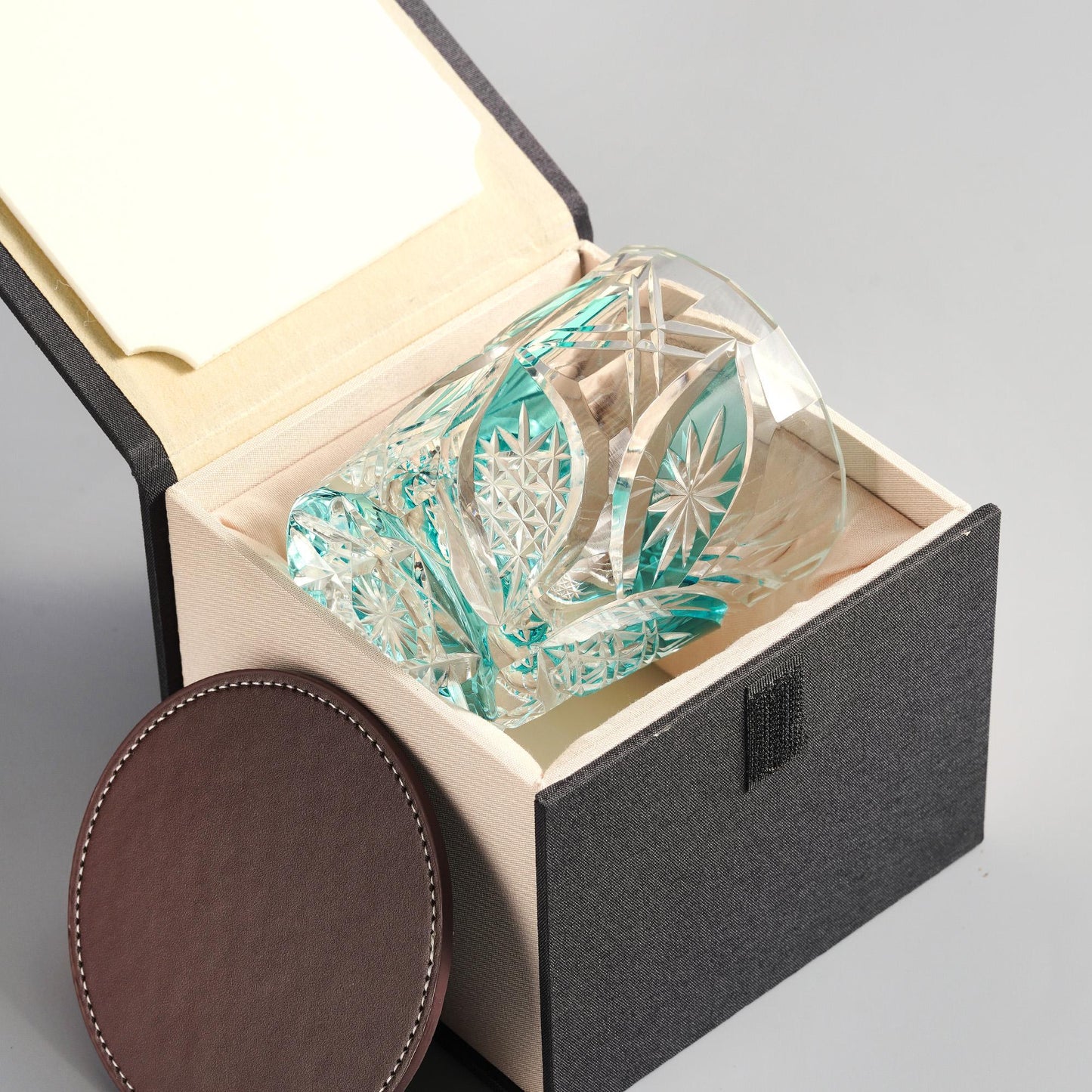 Vitraelle Hand-Cut Green Whiskey Glasses – product image 7