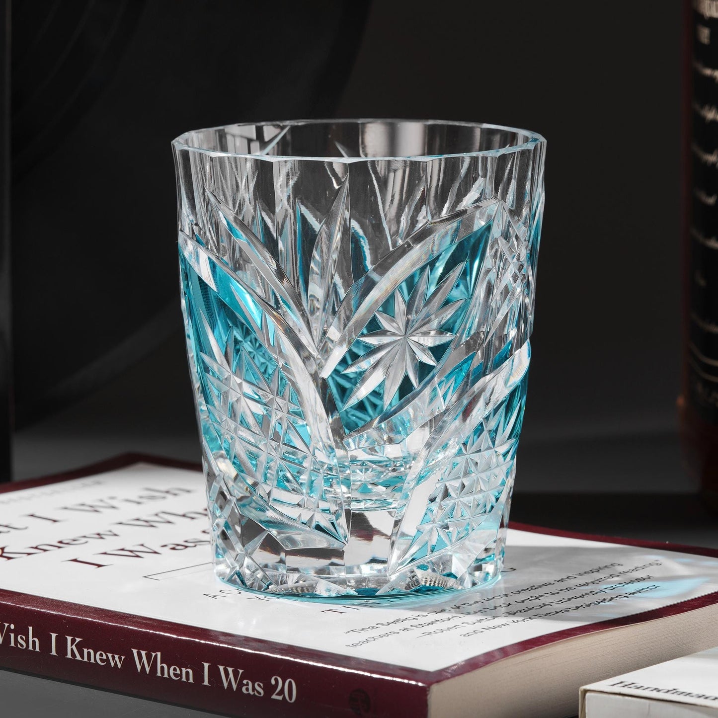 Vitraelle Hand-Cut Green Whiskey Glasses – product image 1