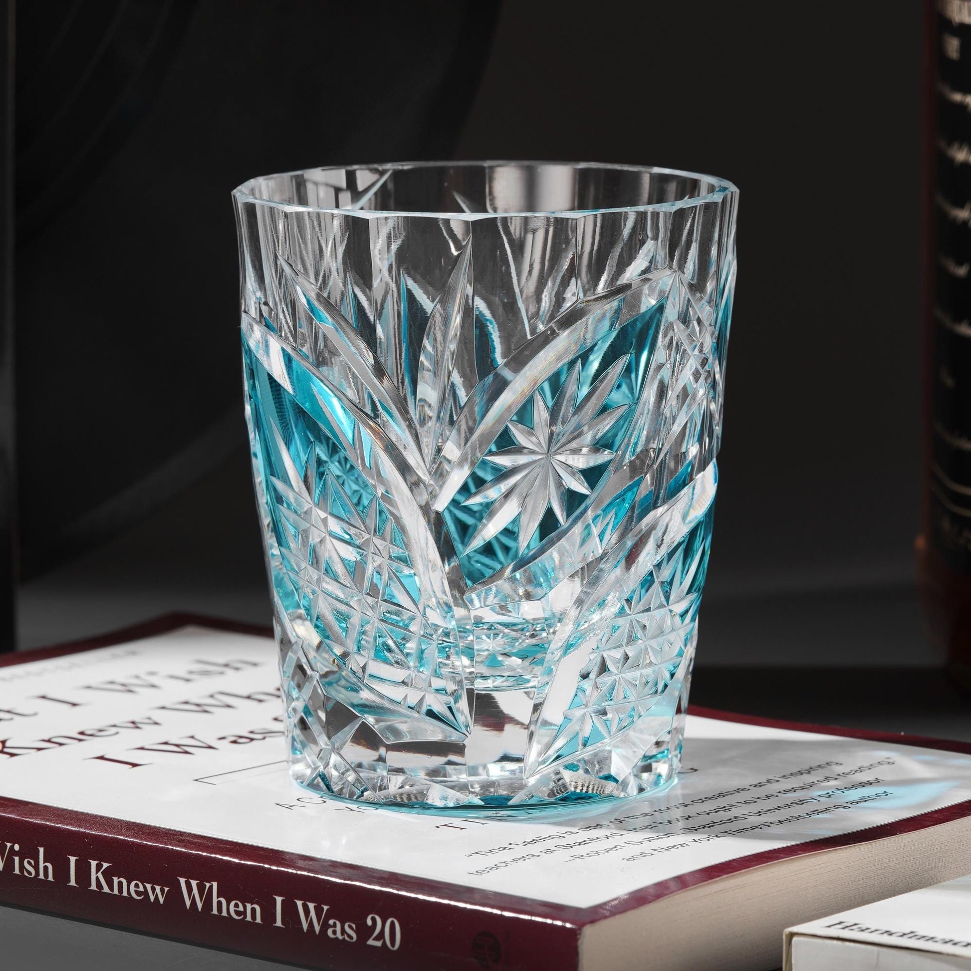 Vitraelle Hand-Cut Green Whiskey Glasses – product image 1