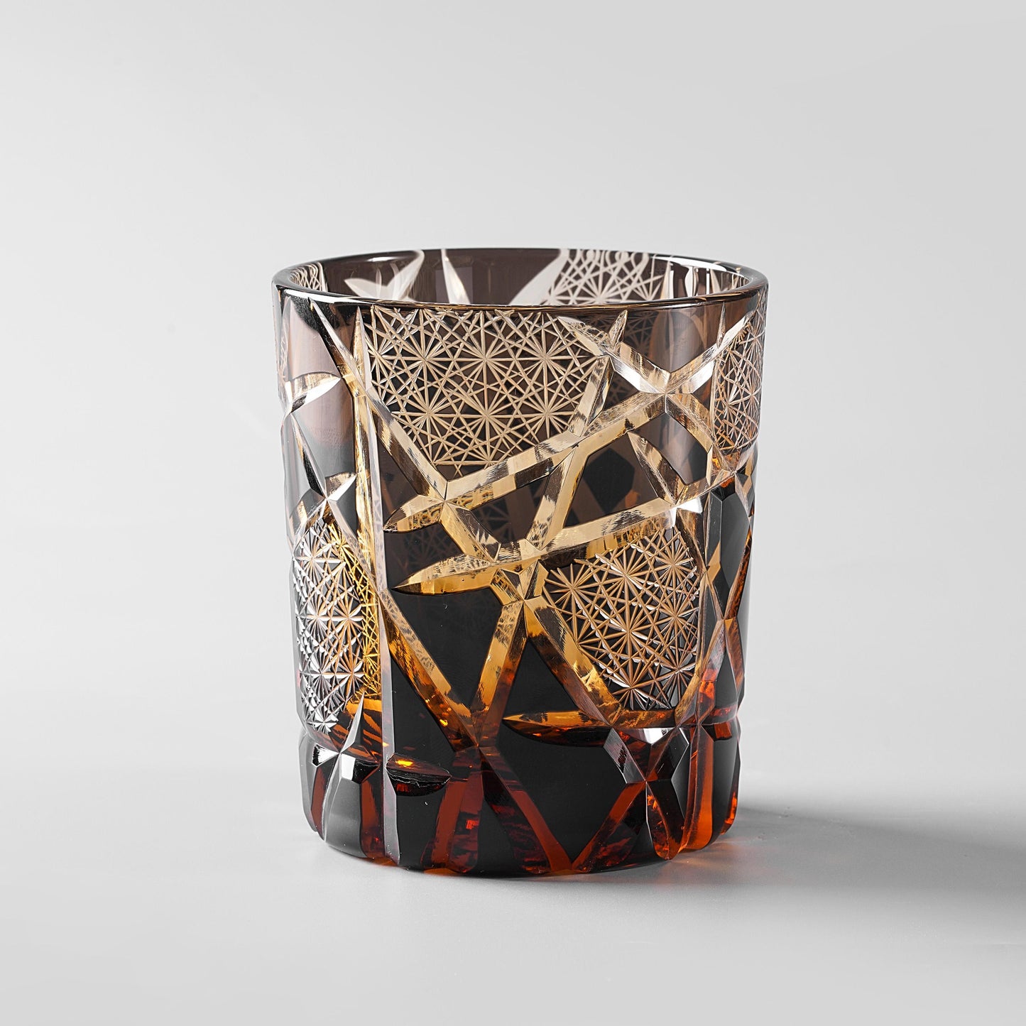 lovecove Hand-Cut Blue Lighting Whiskey Glasses – product image 8